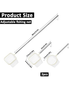 Red de Pesca para Acuario QfwdfcTrenz 2 Piezas 7.62cm Nylon 2