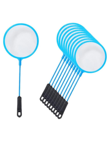 10 Piezas Red de Limpieza Acuario Baihui 25cm Nylon Azul