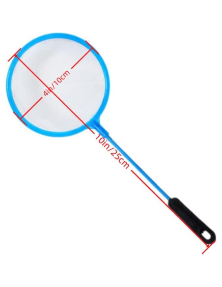 10 Piezas Red de Limpieza Acuario Baihui 25cm Nylon Azul