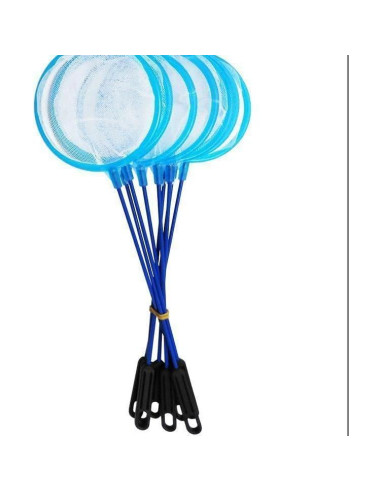 10 Piezas Red de Limpieza Acuario Baihui 25cm Nylon Azul