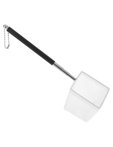 Red de Acuario Pequeña Cuadrada LIQWEI con Mango Extensible