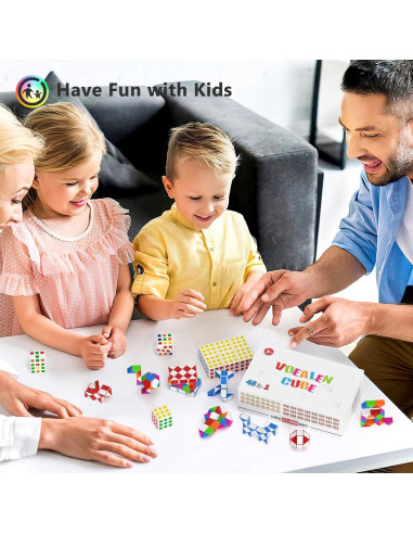 Set 24 Mini Cubos Fidget Vdealen - 12 Cubos 3x3 y 12 Cubos Serpiente