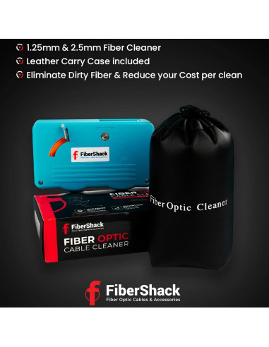 Caja de Limpieza de Fibra Óptica FiberShack SC/LC 500 Usos