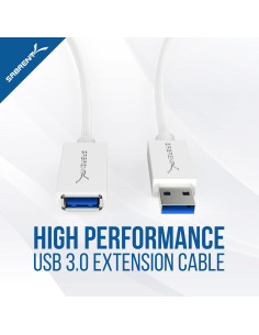 Cable de Extensión USB 3.0 Sabrent 0.91m Blanco CB-303W 2