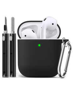 Funda protectora de silicona para AirPods 2/1 gen - Negro