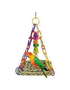 Alfombra de Hierba Marina MUYG para Aves 18x18 cm Natural