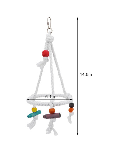Columpio para Aves Hypeety - Juguete de Cuerda de Algodón