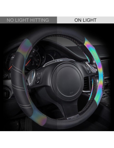 Cubierta de Volante de Cuero Microfibra CAR PASS 37-39 cm Antideslizante