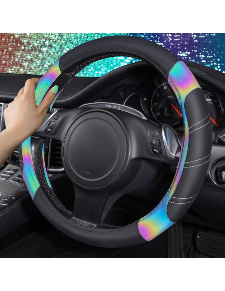 Cubierta de Volante de Cuero Microfibra CAR PASS 37-39 cm Antideslizante