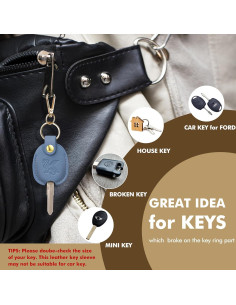 Funda de Llave de Coche KARENSKEYS 2 Piezas Cuero Unisex 2