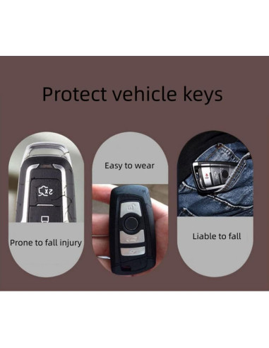 Funda de Llave de Coche Universal KAEZDD de Cuero Premium