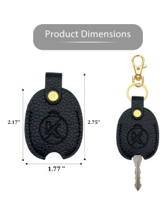 Funda de Llave de Cuero Suave KRSURERICHER Negra para Llaves Rotas 2