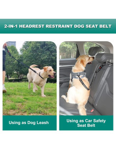 Cinturón de Seguridad para Perros Junreox Ajustable 38-89 cm 2