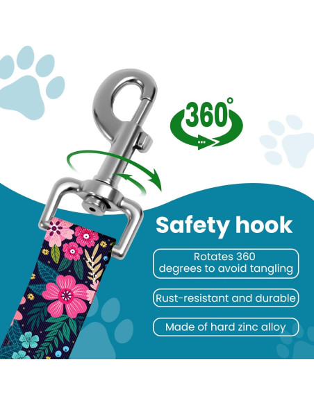 Cinturón de Seguridad Ajustable para Mascotas HCYPCV Floral