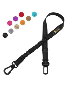 Cinturón de Seguridad para Perros Plutus Pet Ajustable Negro