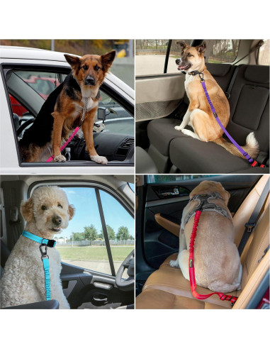 Cinturón de Seguridad para Perros Plutus Pet Ajustable Negro