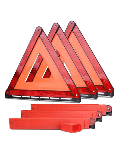 Kit de Triángulo de Seguridad Aikko 3 Piezas Reflectantes