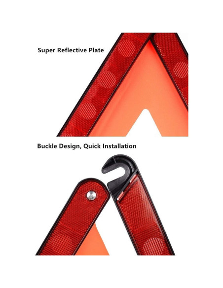 Kit de Triángulo de Seguridad Aikko 3 Piezas Reflectantes