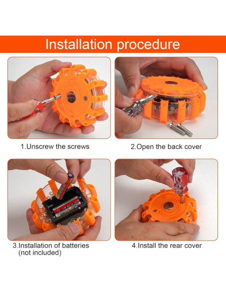 Kit de luces de advertencia LED HEIGPAN GP906, 6 unidades