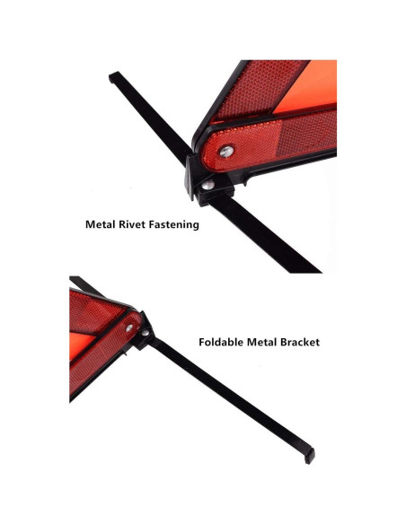 Kit de Triángulo de Seguridad Aikko 3 Piezas Reflectantes