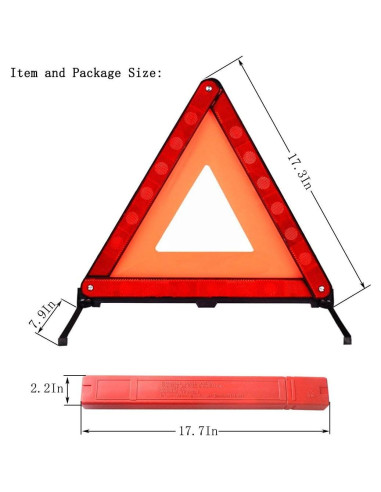 Kit de Triángulo de Seguridad Aikko 3 Piezas Reflectantes
