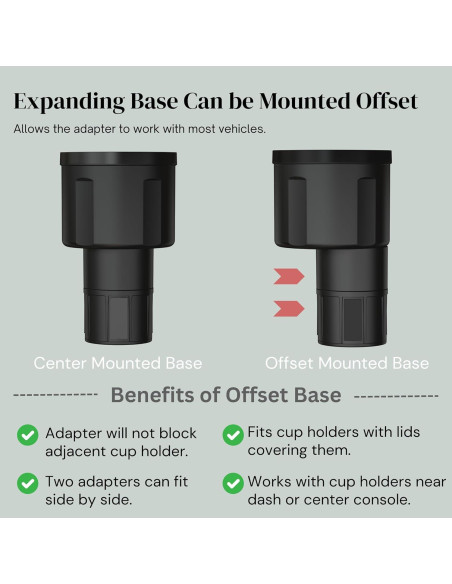 Expansor de Soporte para Taza de Auto Swigzy Negro Ajustable