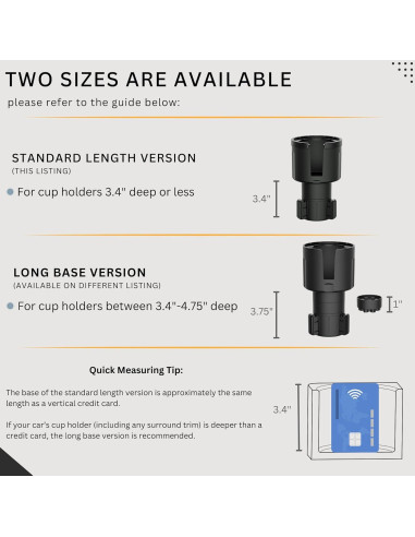 Expansor de Soporte para Taza de Auto Swigzy Negro Ajustable