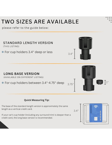 Expansor de Soporte para Taza de Auto Swigzy Negro Ajustable