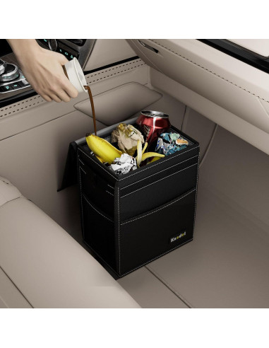 Basurero de Coche K KNODEL 2 Galones Impermeable Negro