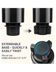 Soporte para Taza de Coche Seven Sparta CP1210 Negro 3.4-3.8" 2
