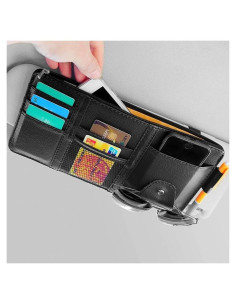 Organizador de Visera de Coche SEMBEM Negro con Múltiples Bolsillos