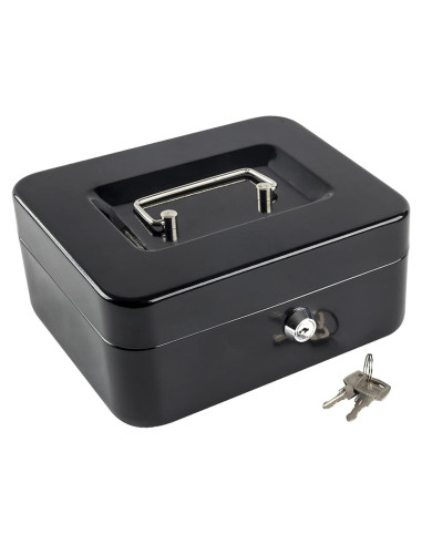 Caja de Dinero Mediana KYODOLED con Llave 20x16x9cm Negra