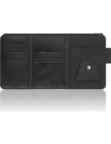 Organizador de Visera de Coche OFBAND en Cuero Sintético Negro