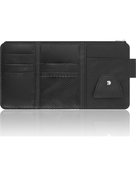 Organizador de Visera de Coche OFBAND en Cuero Sintético Negro