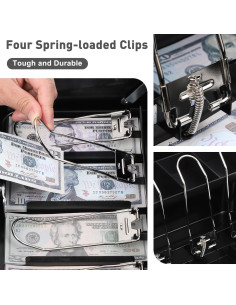 Caja de Dinero KYODOLED con Cerradura de Llave 30x24x9 cm Negra 2