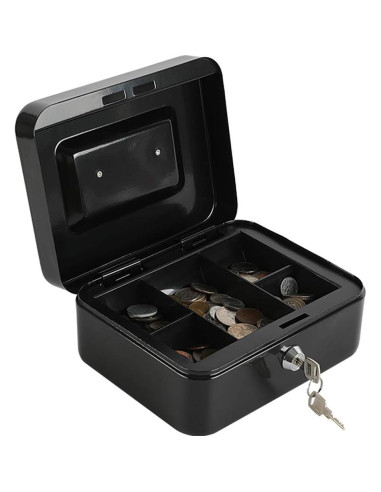 Caja de Dinero Mediana xydled de Acero con Cerradura Llave 20x16x9cm