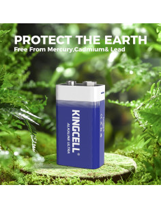 Baterías KINGCELL 9V Paquete de 4 Alcalinas de Alto Rendimiento 2