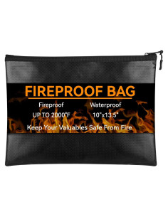 Bolsa de Documentos a Prueba de Fuego Hoiny 25.4x34.3cm Impermeable