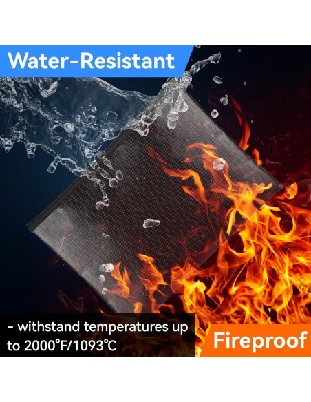 Bolsa de Documentos a Prueba de Fuego Hoiny 25.4x34.3cm Impermeable