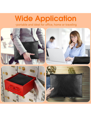 Bolsa de Documentos a Prueba de Fuego Hoiny 25.4x34.3cm Impermeable