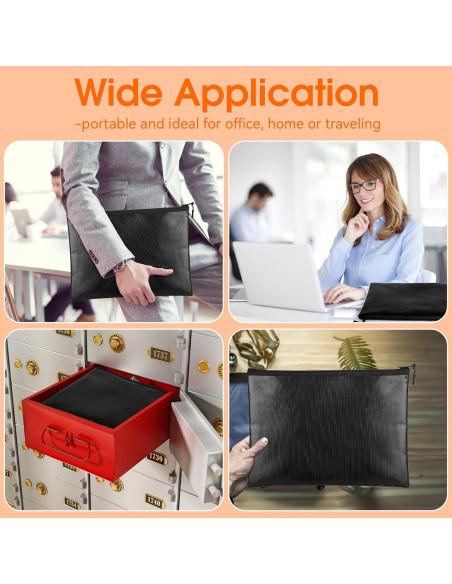 Bolsa de Documentos a Prueba de Fuego Hoiny 25.4x34.3cm Impermeable