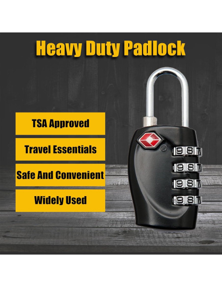 2 Candados de Combinación Aprobados por TSA LAFENLIN