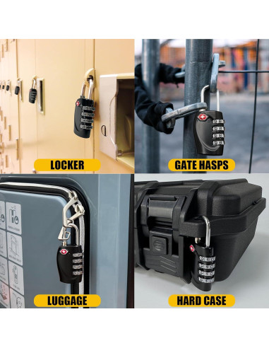 2 Candados de Combinación Aprobados por TSA LAFENLIN