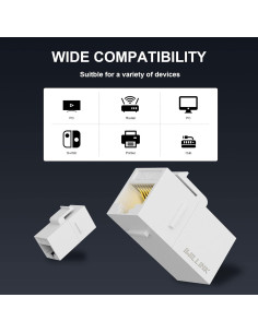 Acoplador Keystone RJ45 Cat6 Iwillink Hembra a Hembra 25-Pack 2