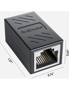 Acoplador de Red DARKROCK RJ45 para Cat7/Cat6/Cat5e/Cat5 2