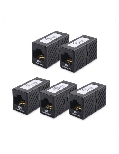 Acopladores Ethernet Cat 6 Cable Matters - Paquete de 5, Negro