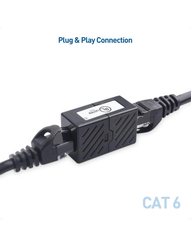 Acopladores Ethernet Cat 6 Cable Matters - Paquete de 5, Negro