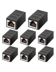 Acoplador Ethernet RJ45 Hembra a Hembra Cat7/Cat6/Cat5e - Paquete de 8