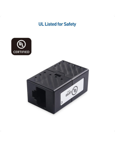Acopladores Ethernet Cat 6 Cable Matters - Paquete de 5, Negro