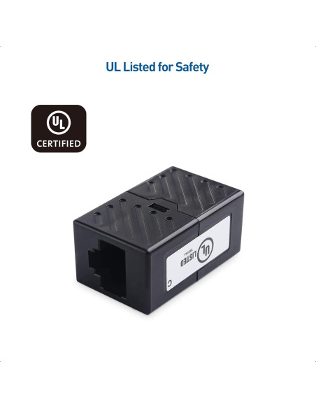 Acopladores Ethernet Cat 6 Cable Matters - Paquete de 5, Negro